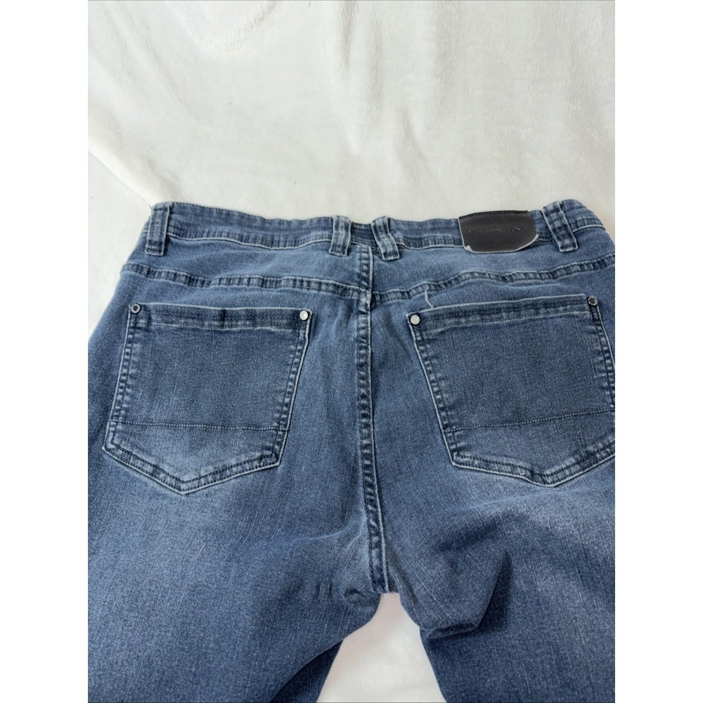 STEVE'S JEANS Whiskering distressed look blue jeans Men's size 34 x 32 Stretch - Picture 6 of 11